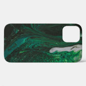 Blauwgroen en wit abstract schilderij Case-Mate iPhone case (Achterkant (horizontaal))