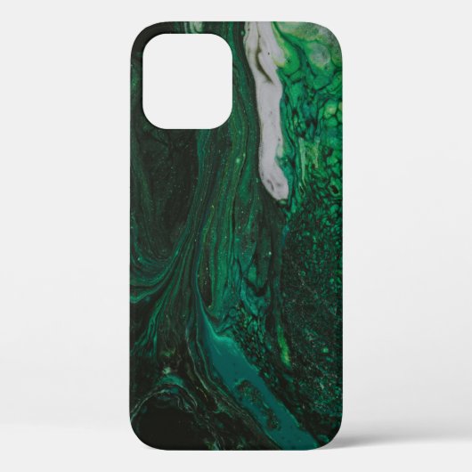 Blauwgroen en wit abstract schilderij Case-Mate iPhone case (Achterkant)