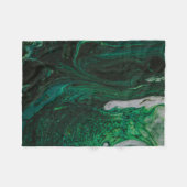Blauwgroen en wit abstract schilderij fleece deken (Voorkant (Horizontaal))