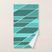 Blauwgroen en wit bad handdoek (Handdoek)