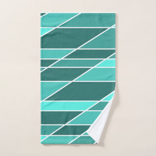 Blauwgroen en wit bad handdoek (Handdoek)