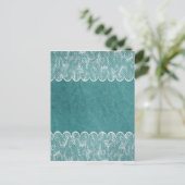 Blauwgroen en wit briefkaart (Staand voorkant)