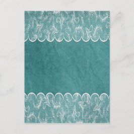 Blauwgroen en wit briefkaart