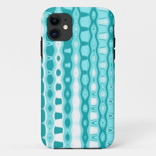 Blauwgroen en wit Case-Mate iPhone case (Achterkant)
