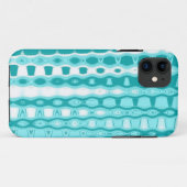 Blauwgroen en wit Case-Mate iPhone case (Achterkant (horizontaal))