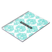 Blauwgroen en wit chassis met moderne, elegante vo notitieboek (Linkerzijde)