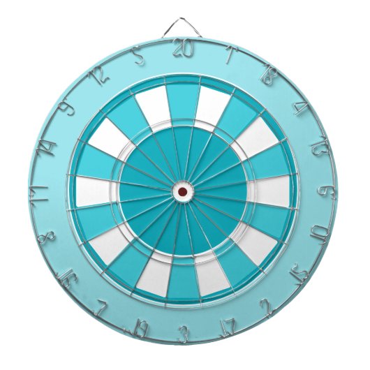 Blauwgroen en wit dartboard dartbord (Voorkant)