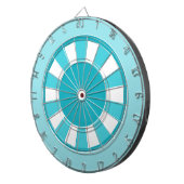 Blauwgroen en wit dartboard dartbord (Voorkant Rechts)