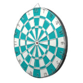 Blauwgroen en wit dartbord (Voorkant Rechts)