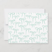 Blauwgroen en wit Eenvoudige Boog Persoonlijke Sta Notitiekaartje (Achterkant)