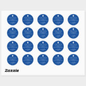 Blauwgroen en Wit Eenvoudige Cupcake Zaken Ronde Sticker (Vel)