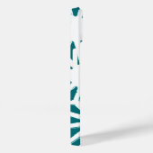 Blauwgroen en wit geometrisch patroon Case-Mate iPhone case (Achterkant / Rechts)