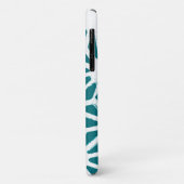 Blauwgroen en wit geometrisch patroon Case-Mate iPhone case (Achterkant/links)