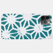 Blauwgroen en wit geometrisch patroon Case-Mate iPhone case (Achterkant (horizontaal))