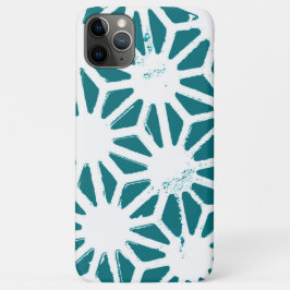 Blauwgroen en wit geometrisch patroon Case-Mate iPhone case