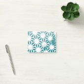 Blauwgroen en wit geometrisch patroon post-it® notes (Kantoor)