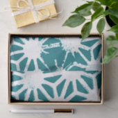 Blauwgroen en wit geometrisch patroon tissuepapier (Geschenk)