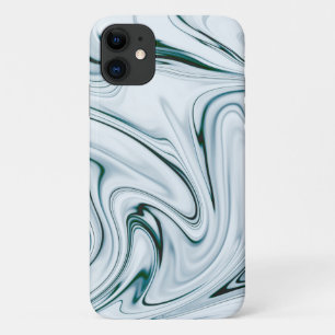 Blauwgroen en wit marmer werveleffect Case-Mate iPhone case