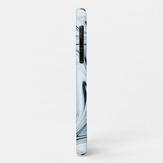 Blauwgroen en wit marmer werveleffect Case-Mate iPhone case (Achterkant/links)