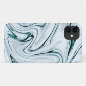 Blauwgroen en wit marmer werveleffect Case-Mate iPhone case (Achterkant (horizontaal))