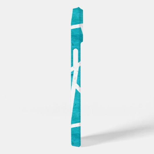 Blauwgroen en wit mozaïekpatroon Case-Mate iPhone case (Achterkant / Rechts)