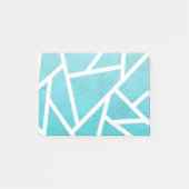 Blauwgroen en wit mozaïekpatroon post-it® notes (Voorkant)