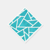 Blauwgroen en wit mozaïekpatroon servet (Hoek)