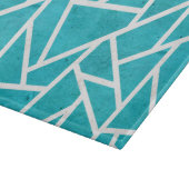 Blauwgroen en wit mozaïekpatroon snijplank (Hoek)