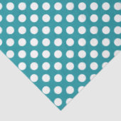 Blauwgroen en wit papier met pooldot (Detail)
