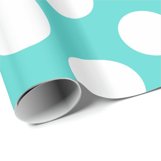 Blauwgroen en wit papier met puntencadeau (Rol Hoek)