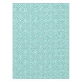 Blauwgroen en wit tafelkleed (Voorkant)