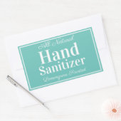 Blauwgroen en witte aangepaste zelfgemaakte handde rechthoekige sticker (Envelop)