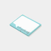 Blauwgroen en Witte Bubble van de Bespreking met d Post-it® Notes (Schuin)
