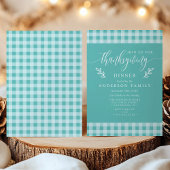 Blauwgroen en witte buffelcontrole Thanksgiving di Kaart