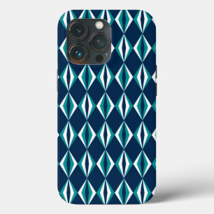 Blauwgroen en witte diamanten Case-Mate iPhone case