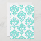 Blauwgroen en witte dodekerchic Elegant minimal We Kaart (Achterkant)