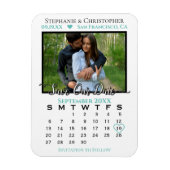 Blauwgroen en witte fotokalender bespaart onze dat magneet (Verticaal)