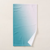 Blauwgroen en witte gradiënt bad handdoek (Handdoek)