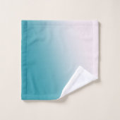Blauwgroen en witte gradiënt bad handdoek (Wasdoekje)
