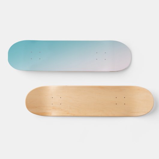 Blauwgroen en witte gradiënt persoonlijk skateboard (Horizontaal)