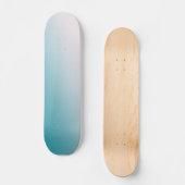 Blauwgroen en witte gradiënt persoonlijk skateboard (Voorkant)