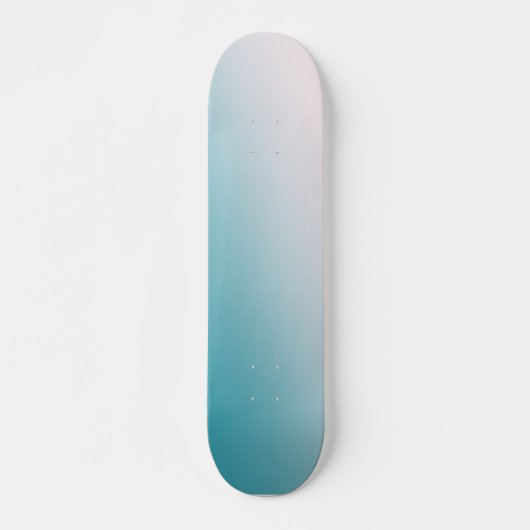 Blauwgroen en witte gradiënt persoonlijk skateboard (Voorkant)