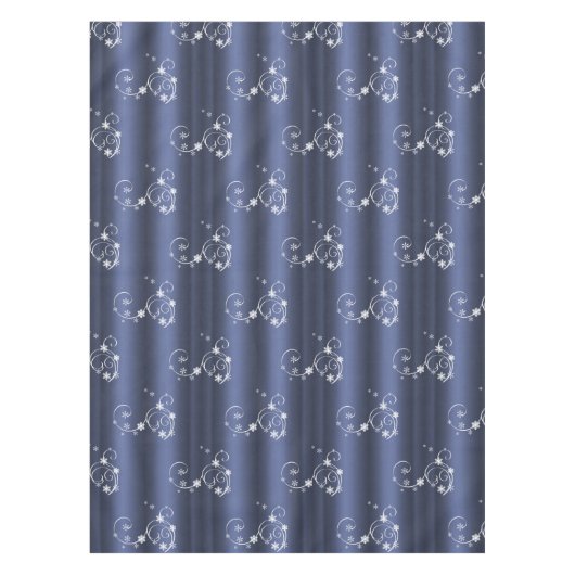 Blauwgroen en witte kerst tafelkleed (Voorkant)