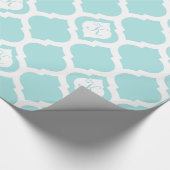 Blauwgroen en witte marineslot van Marokkaanse tre Cadeaupapier (Hoek)