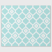 Blauwgroen en witte marineslot van Marokkaanse tre Cadeaupapier (Vlak)