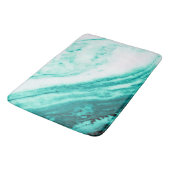 Blauwgroen en witte marmer badmat (Gekanteld)