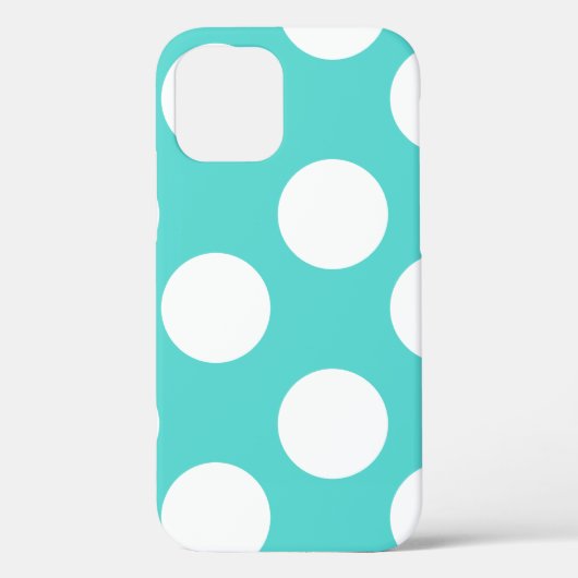 Blauwgroen en Witte Peutertas van Polka Case-Mate iPhone Case (Achterkant)
