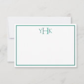 Blauwgroen en witte platte Kaart (Voorkant)