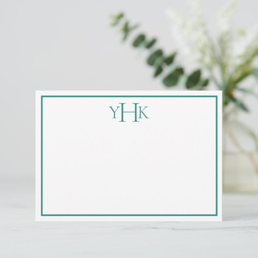 Blauwgroen en witte platte Kaart (Staand voorkant)