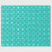 Blauwgroen en witte poka dot Pattern Cadeaupapier (Vlak)